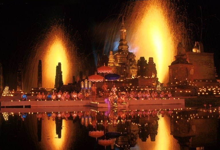 Loy Krathong Festival in Sukhothai.