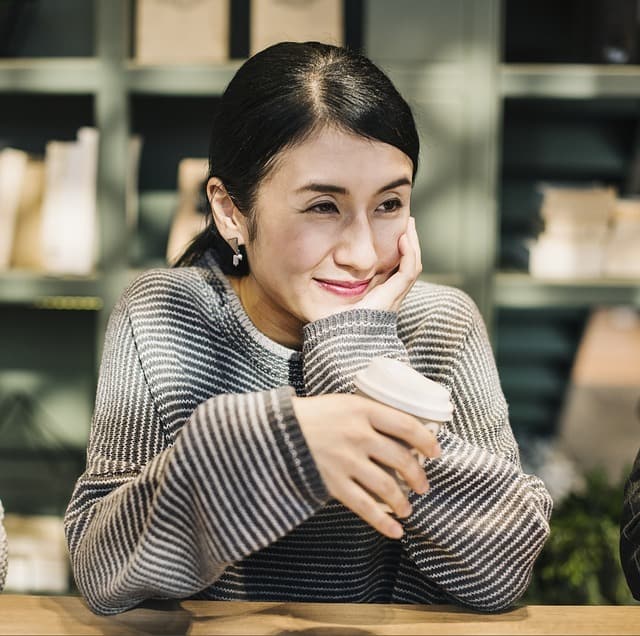 Japanese woman sitting