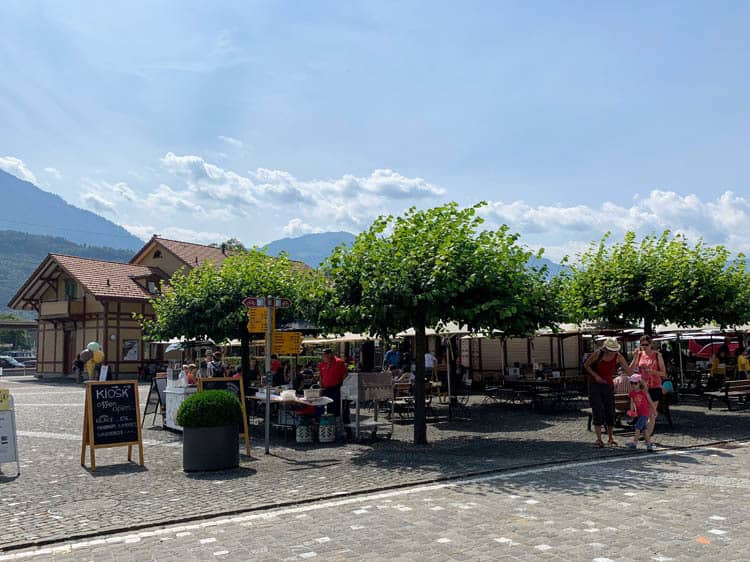Have a coffee while waiting for Pilatus Cog Wheel Train