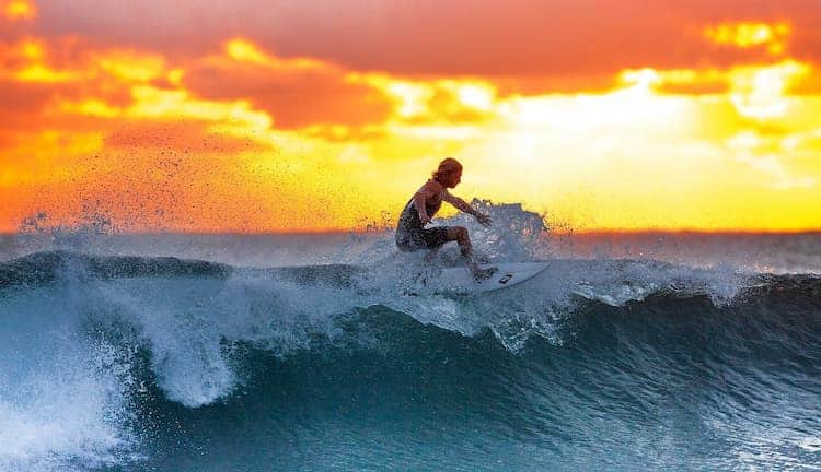 surfing in Indonesia