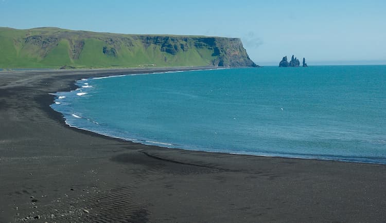 black sand in iceland