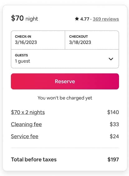 Airbnb Fees