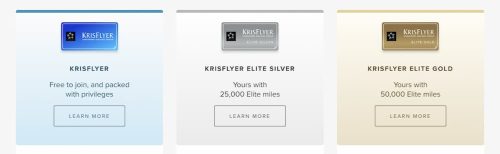 Krisflyer Tiers