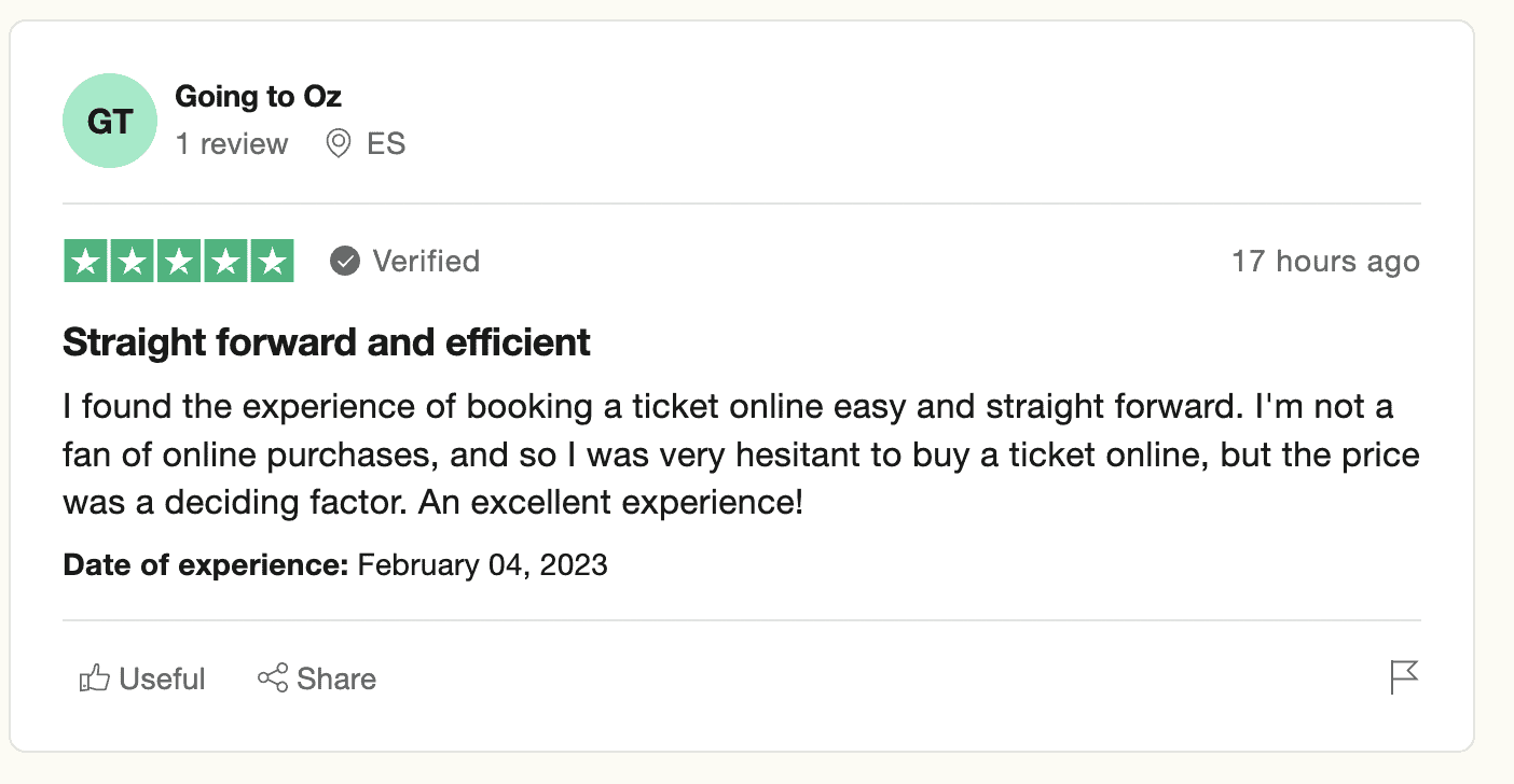 Skyscanner Postive Review