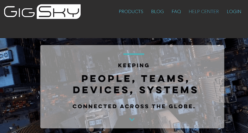 GigSky homepage