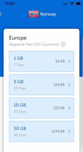 Gigasky norway packages