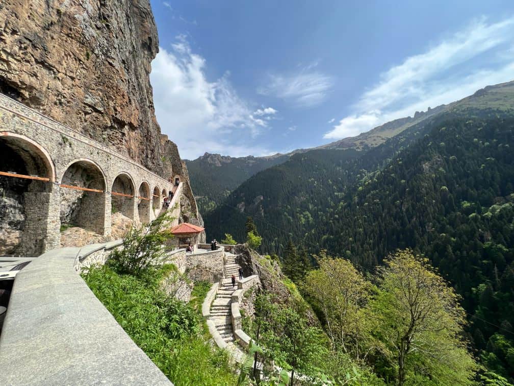 View of Sumela Monastery entrance