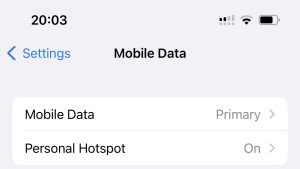split bars on iphone cellular service when esim activation