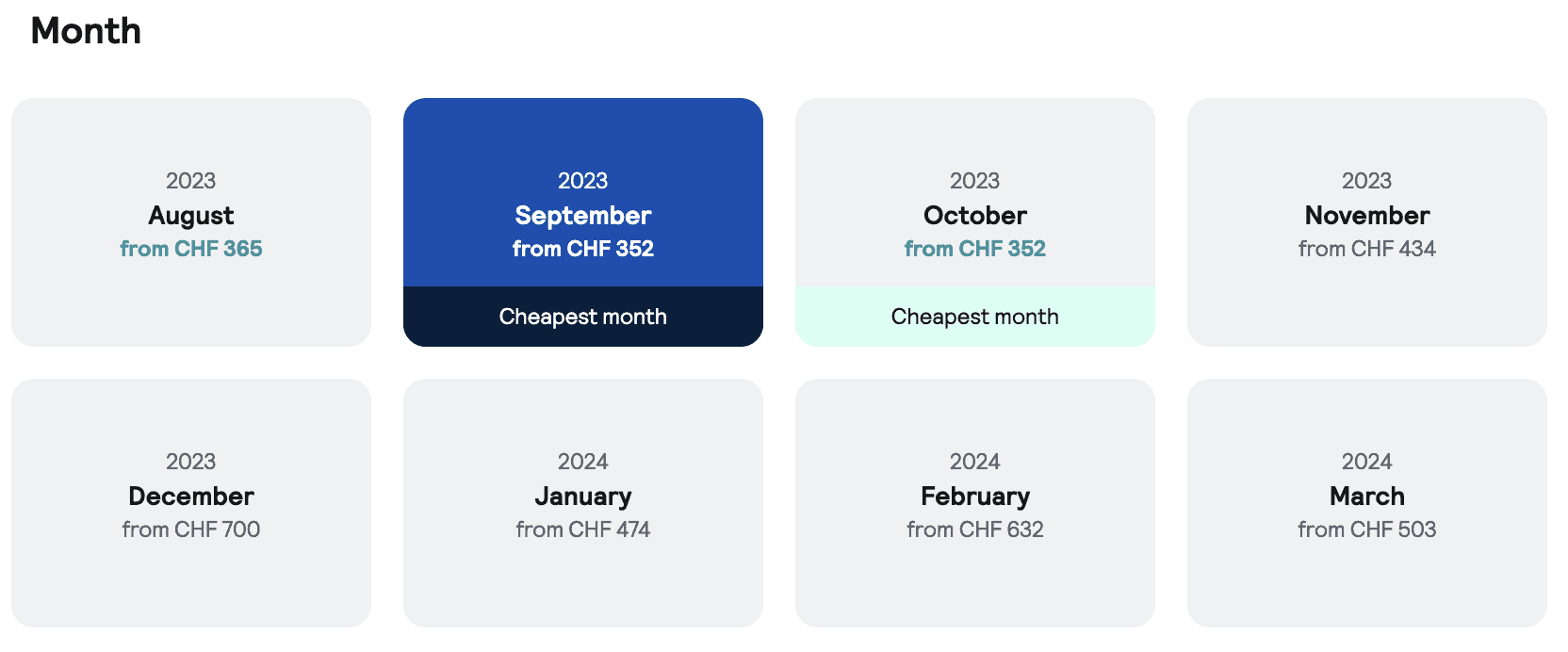Expensive months to fly to Belize