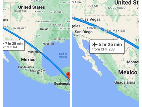 Belize distance vs Cancun