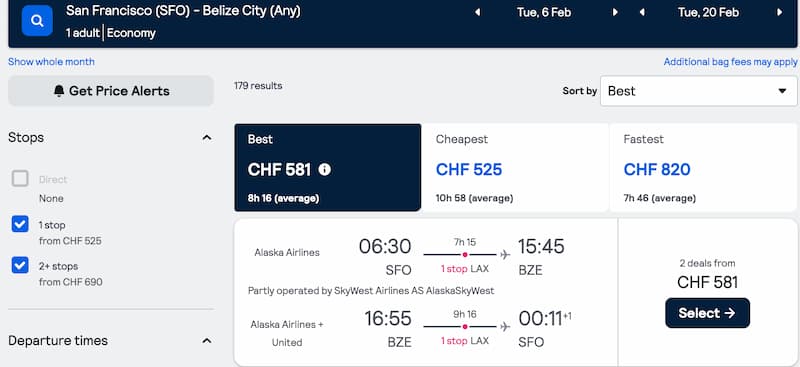San Fran to Belize - Feb 2024