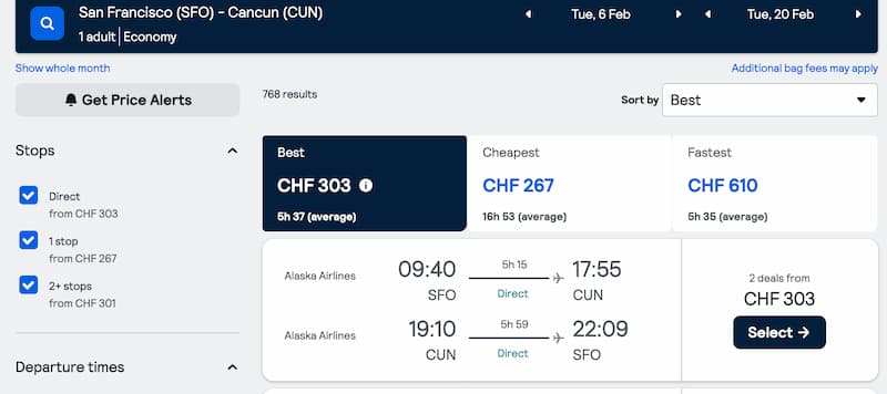 San Fran to Cancun - Feb 2024