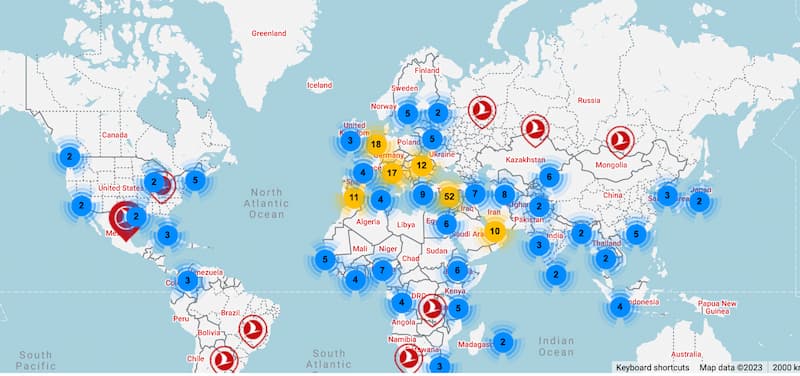 Turkish Airlines destinations